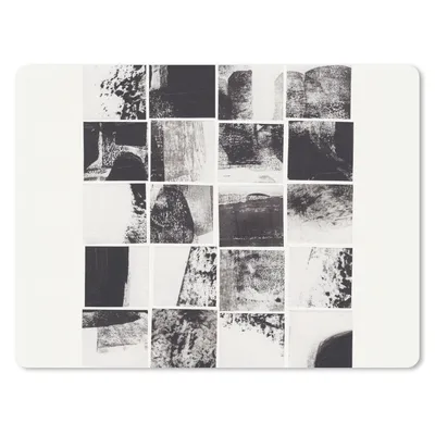 Produktbild von MuchoWow® Mauspad Mousepad Mosaik - Abstrakt - Schwarz - Weiß 23x19 cm - Mousepads - Maus Mat - Pad - Mausunterlage - Schreibtischunterlage - Mauspad