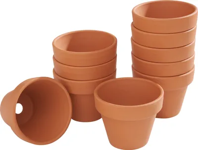 Produktbild von VBS Blumentopf TERRAKOTTA Ton-Töpfe Pflanztöpfe Übertöpfe versch. Größen Innen-Ø 6 cm, 10 Stück