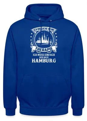 Produktbild von Spreadshirt Keine Therapie Ich Muss Nach Hamburg Uni Hoodie, XL, Royalblau