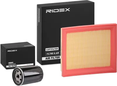 Produktbild von RIDEX Filterset Inspektionspaket Filtersatz für VW Golf IV Schrägheck (1J1) Transporter V Bus (7HB, 7HJ, 7EB, 7EJ, 7EF, 7EG, 7HF, 7EC) für FORD