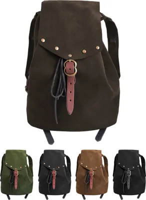 Produktbild von Wanderrucksack - Weltenbummler Farbe: grün, Variante: brauner Riemen