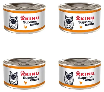 Obrázek produktu pro Akinu SUPRIMO SELECTION Kuřecí svalovina bez kosti konzerva pro kočky 200 g MTP 4 ks