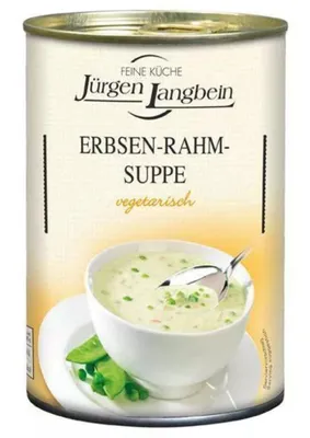 Produktbild von Jürgen Langbein Erbsen-Rahm-Suppe, 400ml