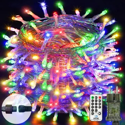 LED-Lichterkette 30 m, 300 LEDs, mehrfarbig, mit Fernbedienung