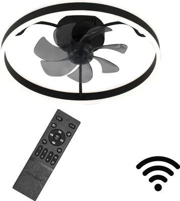 Zdjęcie produktu dla Lampa sufitowa z wentylatorem - Lampowentylator WiFi LED 40W z pilotem FANFY 71337 Rabalux
