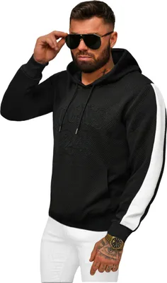 Obrázek produktu pro Pánská mikina s kapucí Black OZONEE JS/3B579 XXL