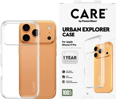 Produktbild von CARE by PanzerGlass Flagship Case Transparent Urban Explorer w. Clear Frame iPhone 17 Pro