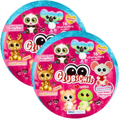 Produktbild von Blue Ocean Glubschis Sammelfiguren Herz Serie 2 - Glubschi Glitzer Figur - 2 Tüten
