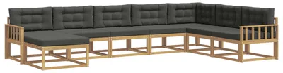 Produktbild von vidaXL Outdoor-Sofagarnitur 8 stk. Weiß und Anthrazit