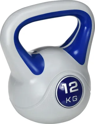 Produktbild von Kettlebell 12 Kg Bodenschonende Kugelhantel Für Krafttraining & Fitness, Blau