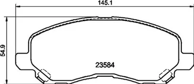 Produktbild von HELLA Bremsbeläge Satz Vorne Bremsklötze für JEEP COMPASS (MK49) 8DB 355 014-131