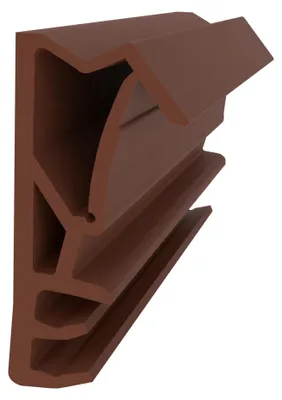 Produktbild von Flügelfalzdichtung für Holzelemente - Braun - 8 Meter - Gummidichtung - 15 mm Falzhöhe - Tür- und Fensterdichtung - Zugluft- und Schallschutz