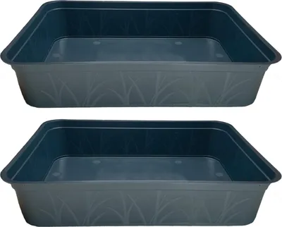 Obrázok produktu pre Stabilný podnos na rastliny bez otvorov na dne - ideálny na rastliny - 2 kusy - 38 x 28 x 8 cm