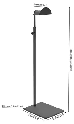 Image de Porte-sacs à main - Lot de 6 supports pour sacs - Réglable en hauteur - Tête en forme de D - Autoportant - Plastique - Noir