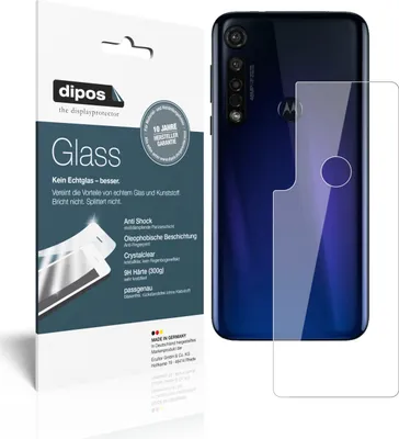 Produktbild von 2x Schutzfolie für Motorola Moto G8 Plus Rückseite - Anti-Shock 9H Folie dipos Glass Kunststoffglas