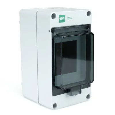 Produktbild von Kleinverteiler HERMETICA IP65 Aufputz (3-Modulen 2201-01) Weiß - Transparent