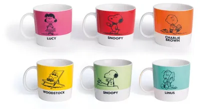 Obrázek produktu pro Sada Excelsa, 6 hrnků na oříšky "Latte", různé barvy.