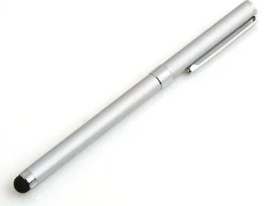 Produktbild von Stylus 2 in 1 Kugelschreiber in Silber für Tablet PC Smartphone