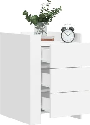 Obrázek produktu pro vidaXL Noční stolek bílý 45x50x65 cm materiál na bázi dřeva