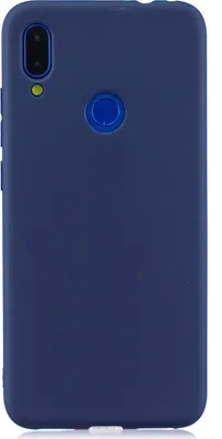 Produktbild von Für Redmi Note 7 Lovely Candy Color Matte TPU Anti-Scratch rutschfeste Schutzhülle Rücken Case Navy