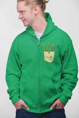 Produktbild von D&B Uni Hoodie ZIPPO00005 Cactus Grün-Größe M
