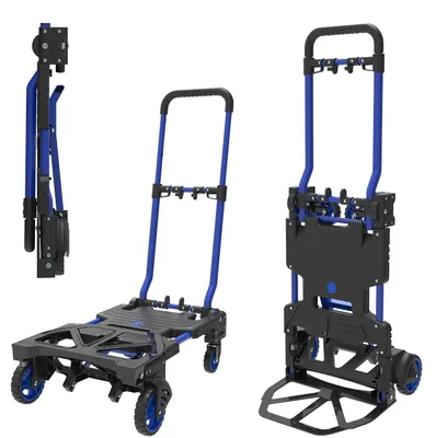 2-in-1 Plattformwagen & Sackkarre, 135/70 kg, klappbar