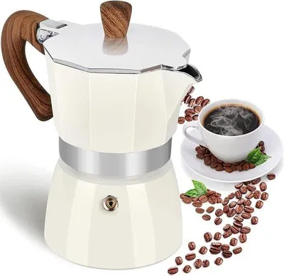 Image de Machine à expresso 3 tasses, cafetière moka - Percolateur à café manuel, machine cubaine de 150 ml