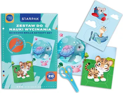 Produktbild von Kreatives A4 Ausschneideset mit Schere Tiere Starpak 552509