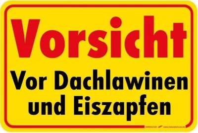 Produktbild von Warnschild - Winter Dachlawinen Eiszapfen - 308645 - Gr. 30x20cm