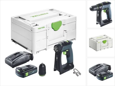 Immagine prodotto di Trapano avvitatore a batteria Festool CXS 18 18 V 40 Nm brushless + 1x batteria ricaricabile 3,0 Ah + caricabatterie + systainer