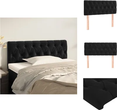 Immagine prodotto di vidaXL Testiera nera 90x7x78/88 cm in velluto - Testata e piedi