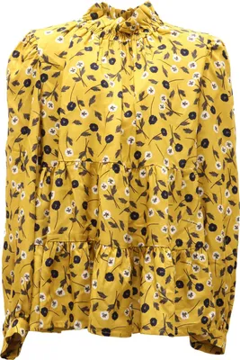 Immagine prodotto di 1482AF camicia bimba girl IL GUFO mustard viscose shirt kid