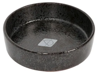 Produktbild von D&D Katzen Futter- und Trinknapf Jasper schwarz-marmoriert