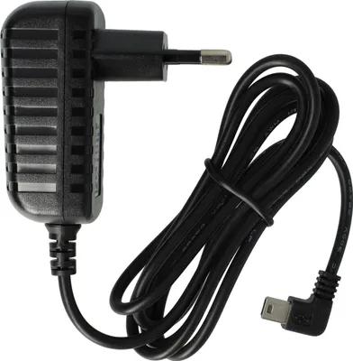 Produktbild von vhbw Mini-USB Ladegerät Universal Ladekabel mit Netzstecker 1,0 A / 5V, gewinkelt Schwarz