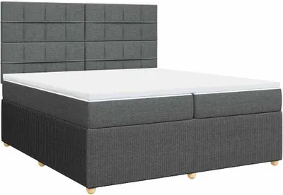 Produktbild von vidaXL Boxspringbett mit Matratze Dunkelgrau 200x200 cm Stoff