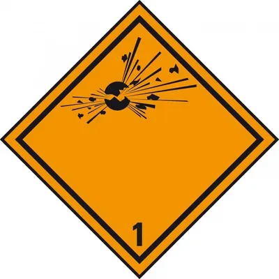 Produktbild von Dreifke® Aufkleber I Gefahrgutzettel (Placards) Kl. 1 Explosive Stoffe, Folie...
