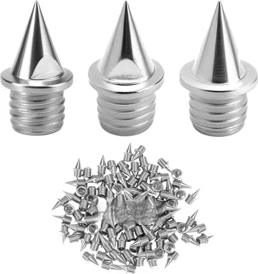 Produktbild von 100stk Stahl Spike Nägel für Leichtathletik Sportschuhe, 1/4 Zoll 6mm Silber