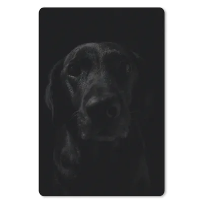 Produktbild von MuchoWow® Mauspad Mousepad Hund - Haustier - Schwarz 40x60 cm - Mousepads - Maus Mat - Pad - Mausunterlage - Schreibtisch Accesoire