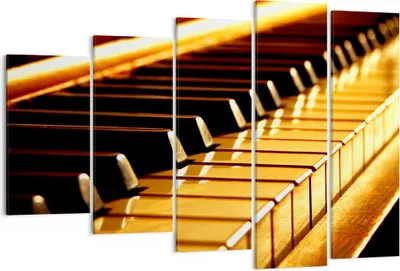 Produktbild von Bild auf Leinwand - Leinwandbild - Klavier Musik Konzert - 150x100cm - Wand Bild - Wanddeko - Leinwanddruck - Bilder - Kunstdruck - Wanddekoration - Leinwand bilder - Wandkunst - EG150x100-2200