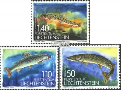Produktbild von Briefmarken Liechtenstein 1989 Mi 964-966 (kompl.Ausg.) gestempelt Fische