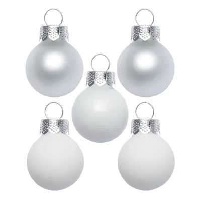 Produktbild von Weihnachtskugeln Glas 2cm 25 Stück - Just White
