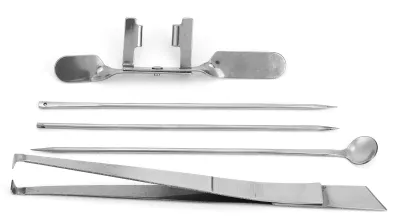 Kastrationsset für Hähnchen, Edelstahl, 5-teilig, 90 g