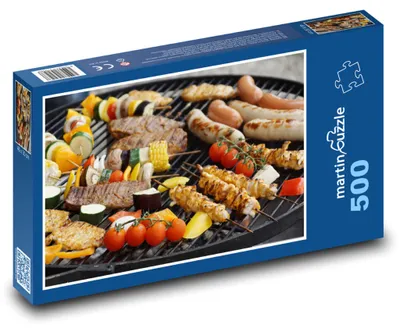Obrázok produktu pre Puzzle 500 Grilované jedlo - mäso a špízy - martinpuzzle