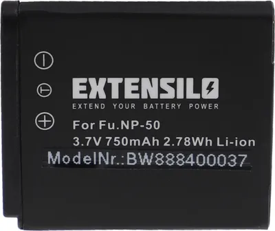 Produktbild von EXTENSILO Akku Ersatz für Fuji Fujifilm NP-50 für Kamera (750 mAh, 3,7 V, Li-Ion)