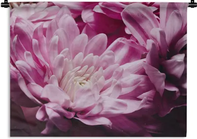 Produktbild von MuchoWow® Wandteppich Wandbehang Blumen - Rosa - Natur 150x112.50 cm Tapisserie Dekoration Wandtuch - Wanddecke - Wandteppiche