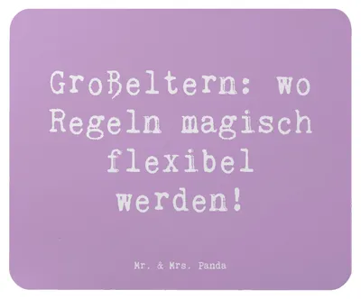 Produktbild von Mr. & Mrs. Panda Mauspad Spruch Großeltern Magie - Lavendeltraum - Geschenk, Enkelkinder, Mousepad, Mouse Pad, Weisheit, laptop, Generationen, pc, Familie, Flexibilität