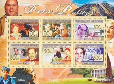 Produktbild von Briefmarken Guinea 2008 Mi 6013-6018 Kleinbogen (kompl. Ausgabe) postfrisch Pulitzer: Paul McCartney, Marilyn Monroe