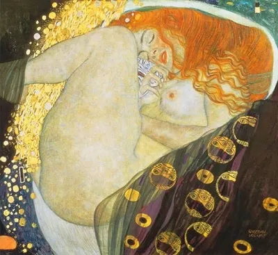 Produktbild von Legendarte - Kunstdruck auf Leinwand - Danae Gustav Klimt - Wanddeko, Canvas cm. 50x60
