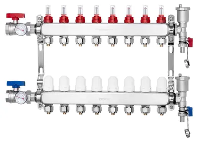 Produktbild von Fußbodenheizungsverteiler - Heizverteiler - Fußbodenheizungsverteilergruppe - Hydraulischer Verteiler