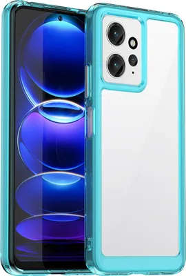 Produktbild von Redmi Note 12 4G Hülle, Klar Rückseite Stoßfeste TPU Silikon Bumper Schutzhülle für Xiaomi Redmi Note 12 4G Hellblau